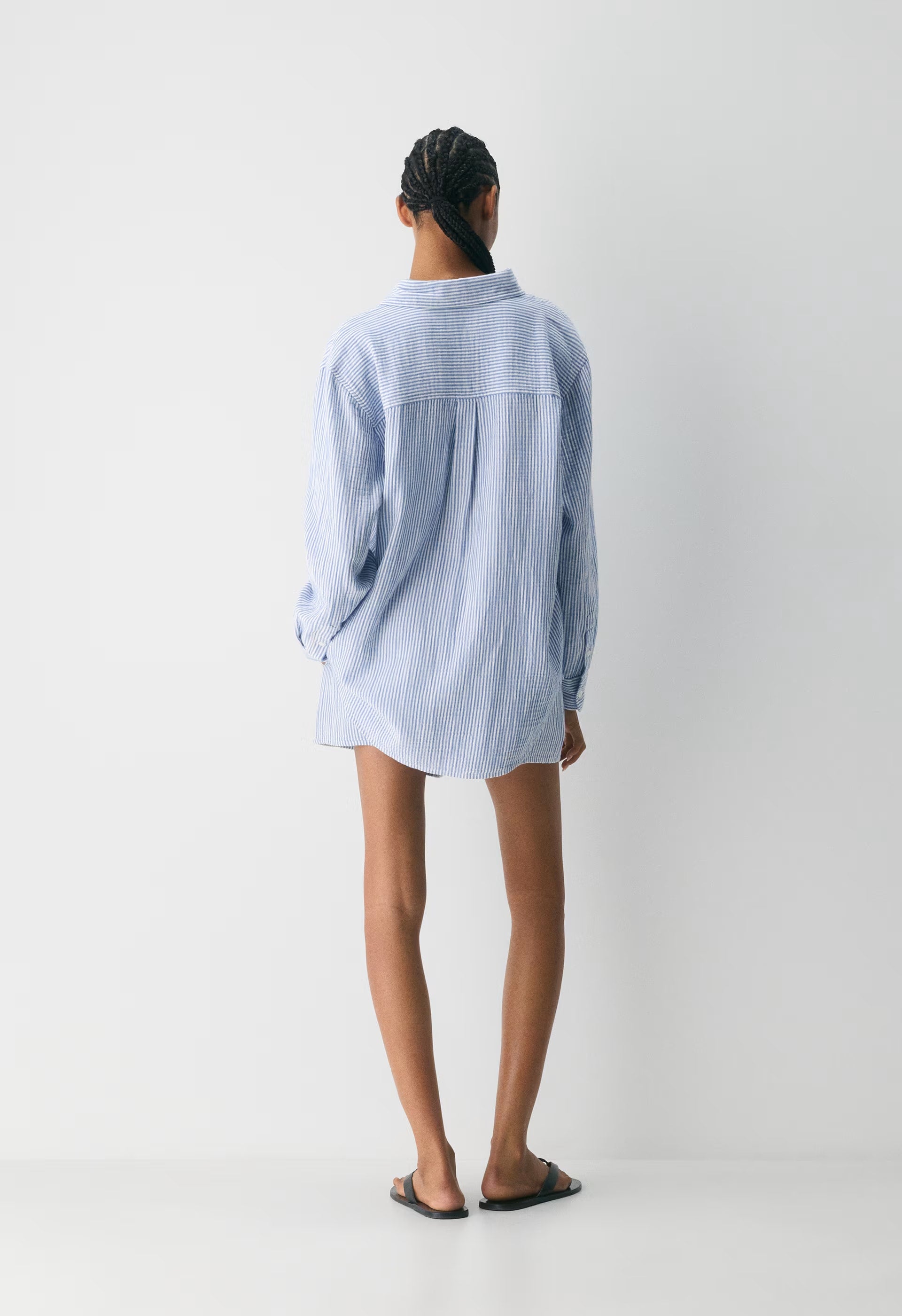 AirPlush Cotton™ Sail Shirt - LINSEY STRP FCH BL/WHT