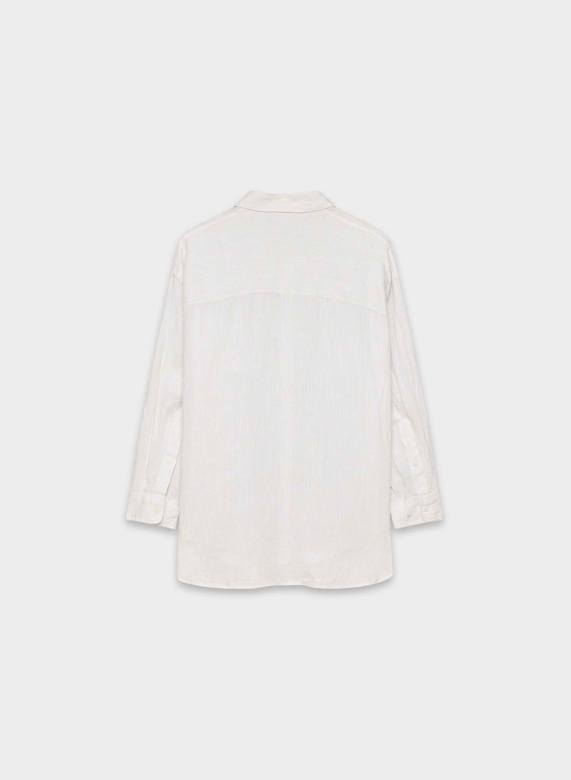 Reminisce Relaxed Linen Shirt - WLN STP WHT/NTRL ECR