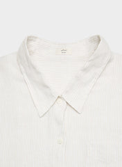 Reminisce Relaxed Linen Shirt - WLN STP WHT/NTRL ECR