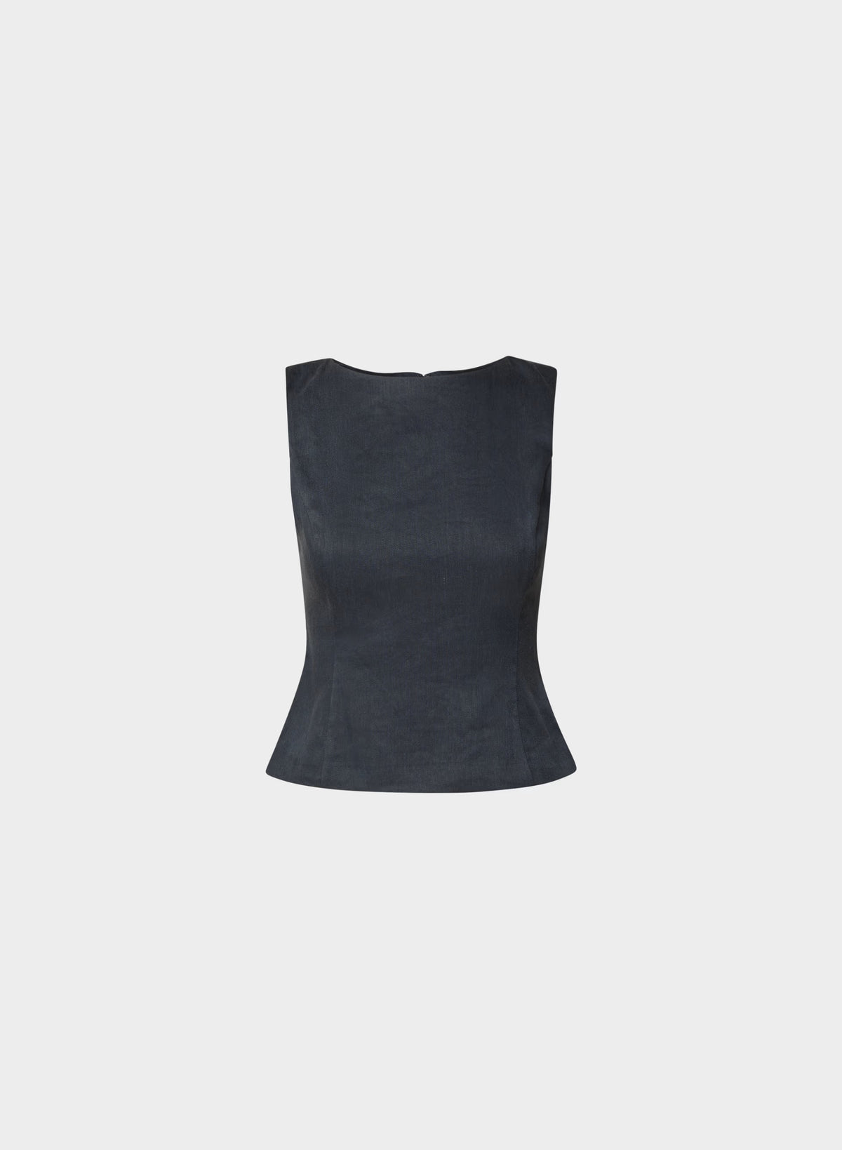 Enigma Linen Top - DARK NIGHT NAVY