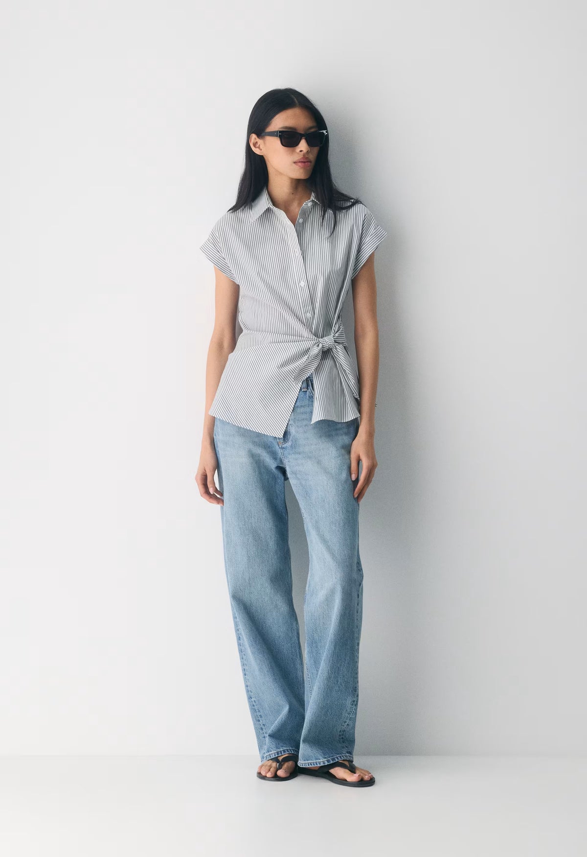 Blueprint Poplin Shirt - CRMN STRP WT/VNTG NVY