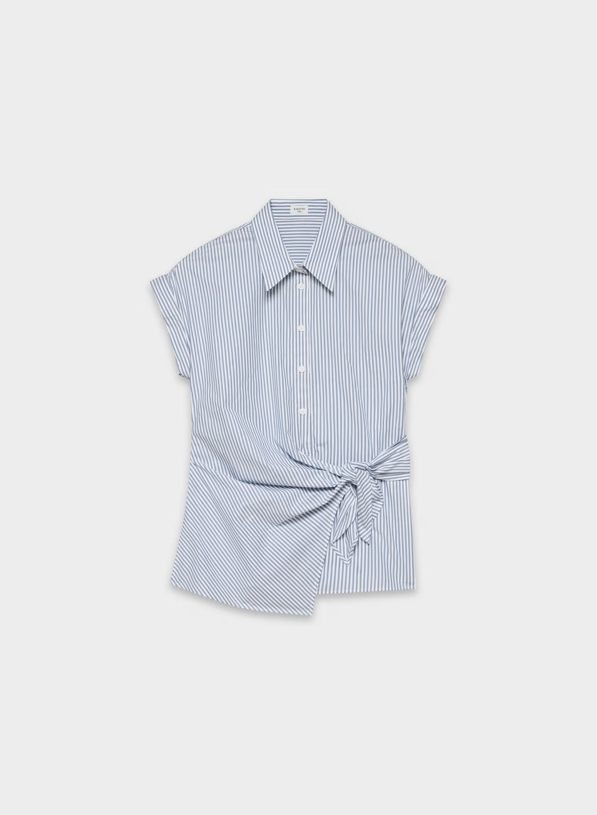 Blueprint Poplin Shirt - LNY STP FRC BL/BRT WHT