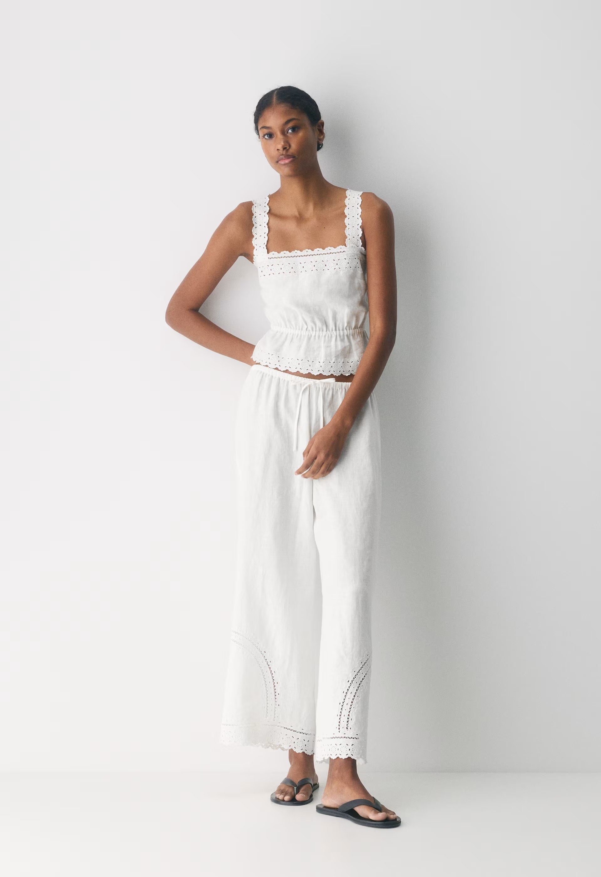 Driftline Linen Top - WHITE