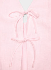 Rove Linen Halter Top - VILLA PINK