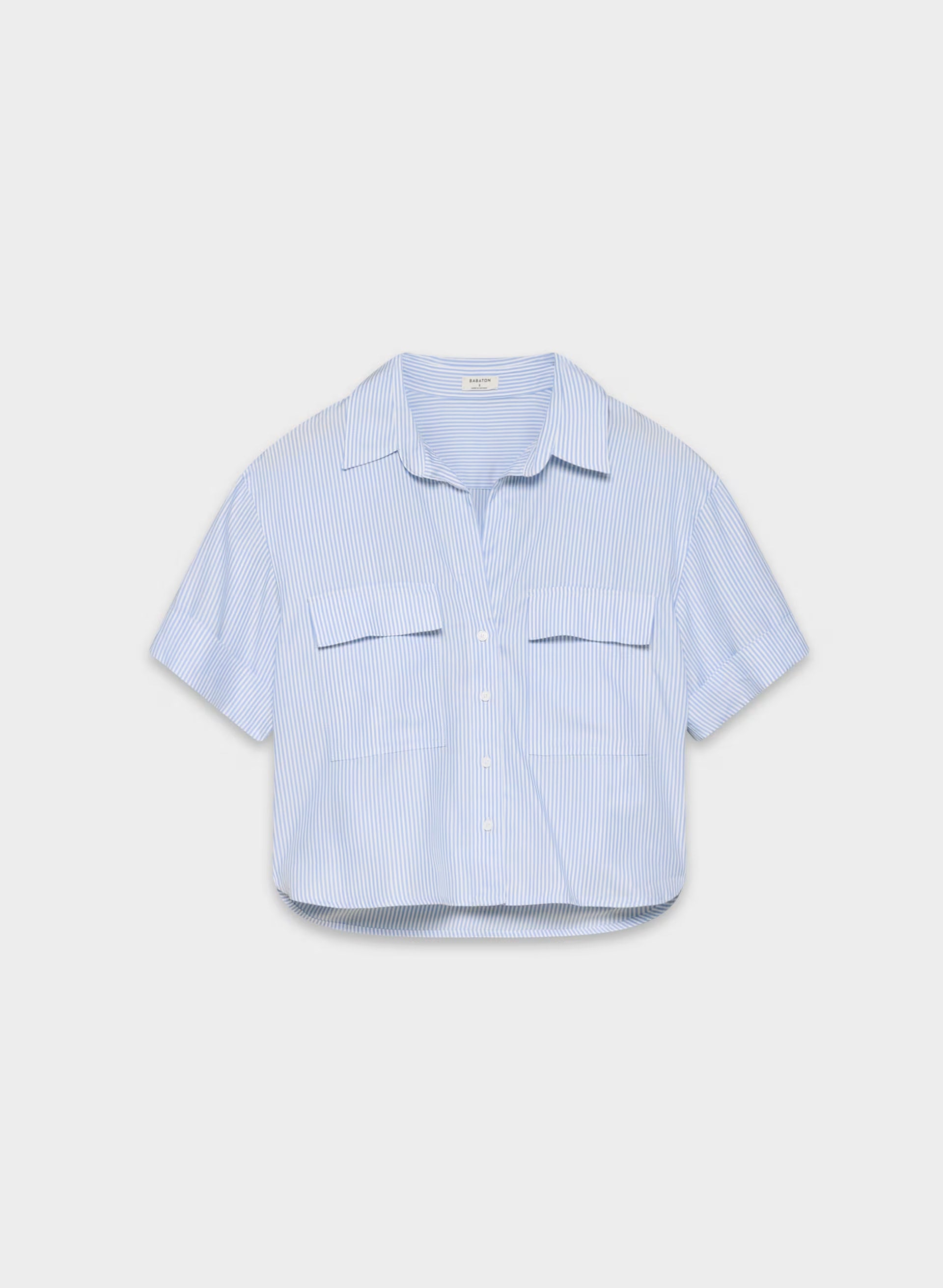 Reporter Shirt - WLSN STRP CRFL BL/WHT