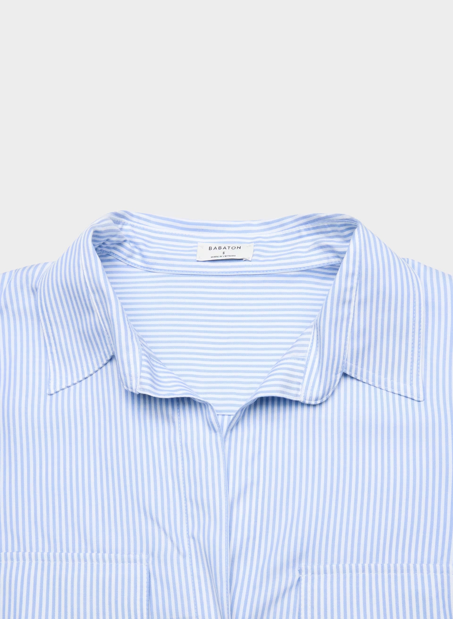 Reporter Shirt - WLSN STRP CRFL BL/WHT