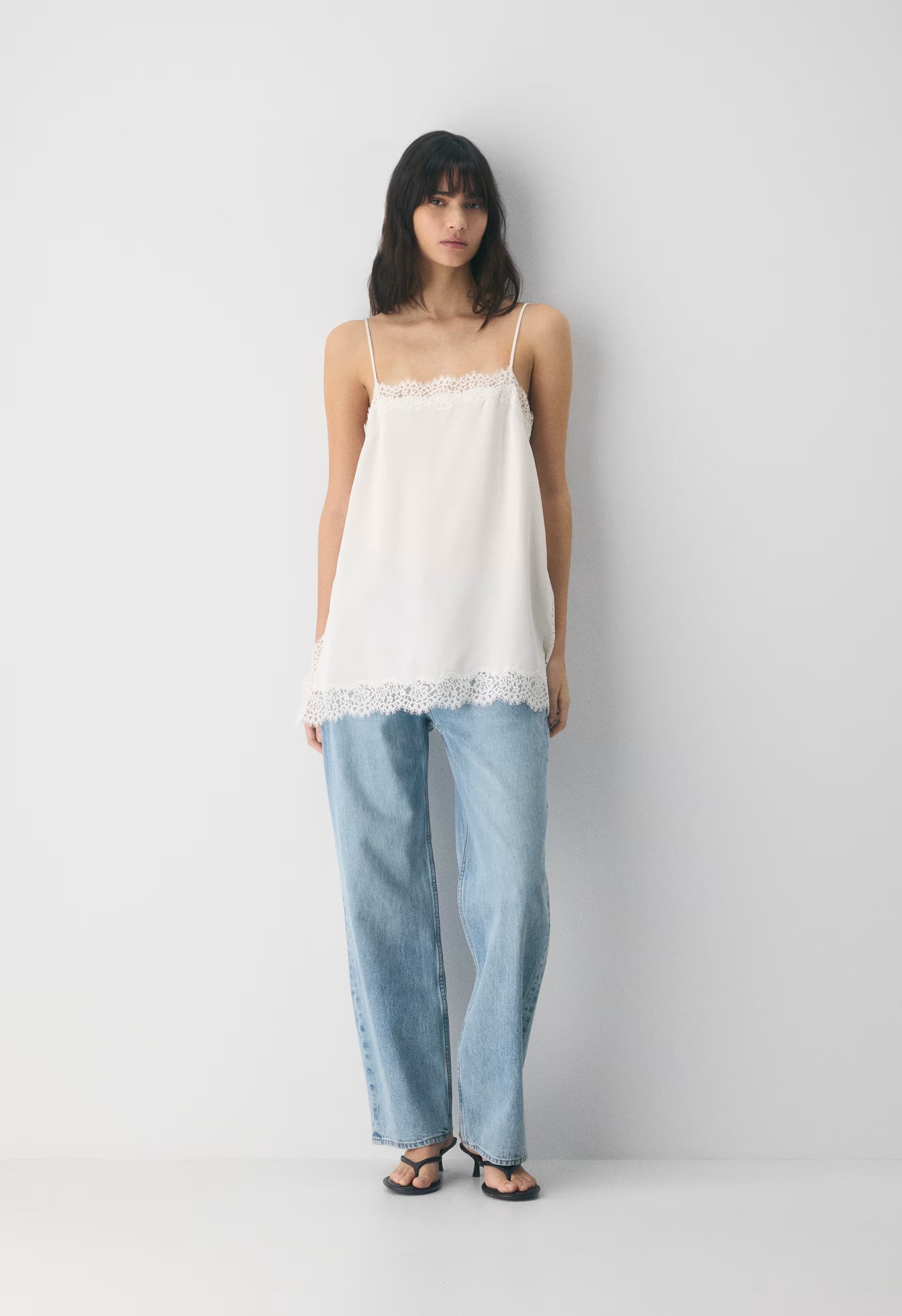 Serif Satin Camisole - LT BIRCH/ LT BIRCH