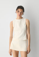 Enigma Linen Top - CABOT STRP OAK/GREY