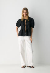 Violette Linen Blouse - SRPN CK LT BR/SWT P PL