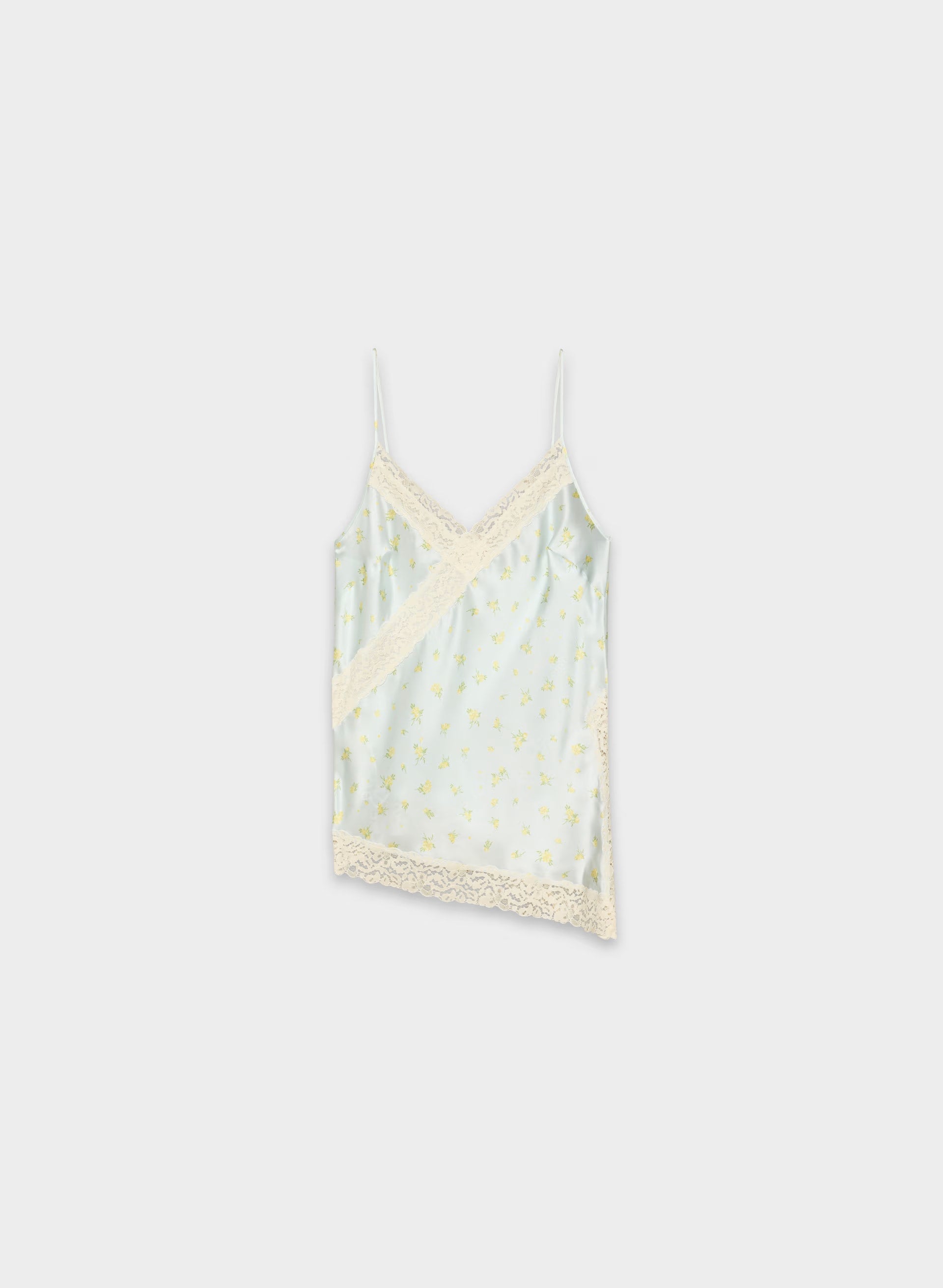Hindley Silk Top - PALE AGV GR /PALE YLW