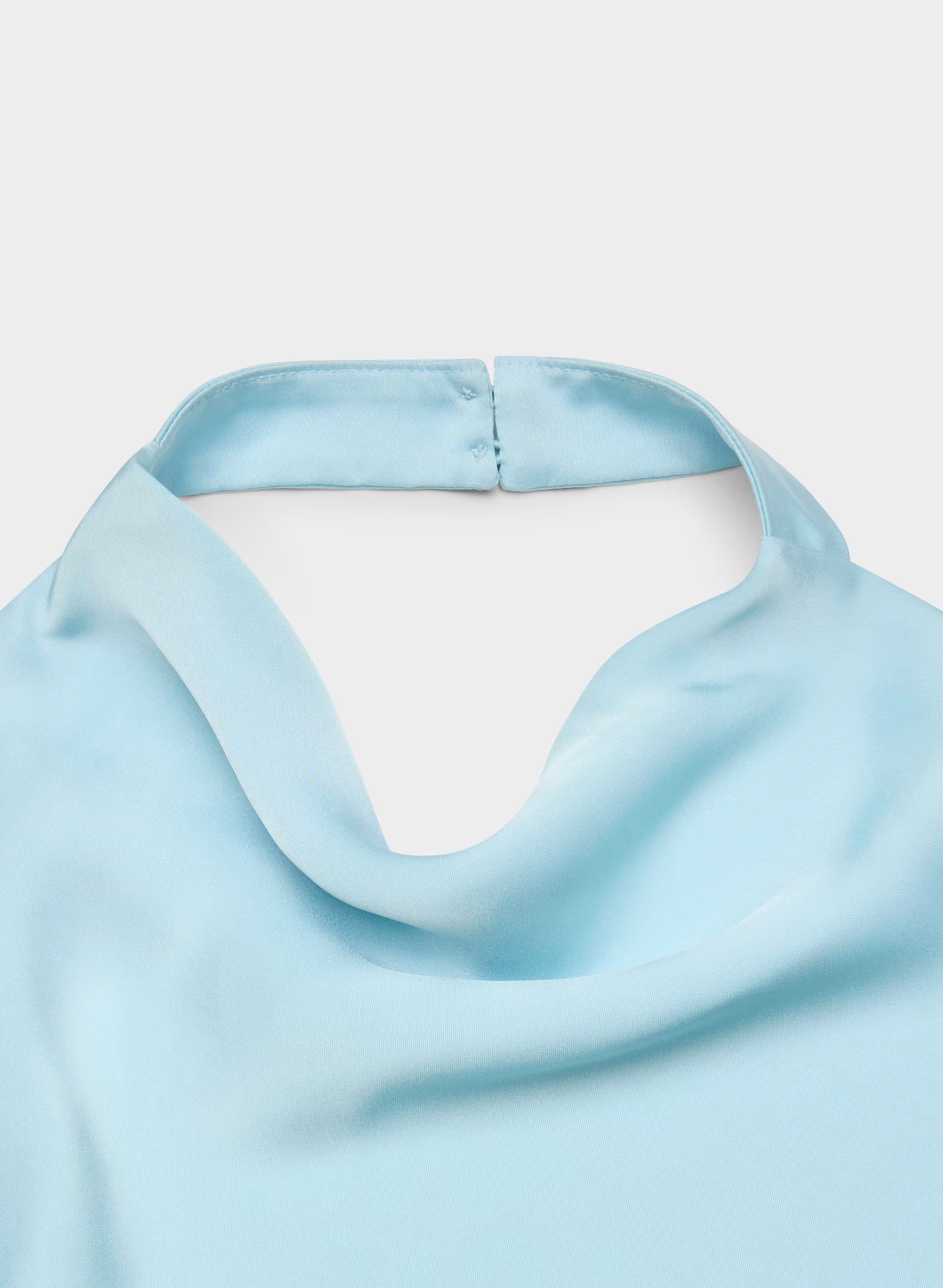 Audience Satin Halter Top - PANORAMA BLUE