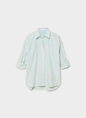 Archive Poplin Shirt - LEXIE STRP WHT/CRT GRN