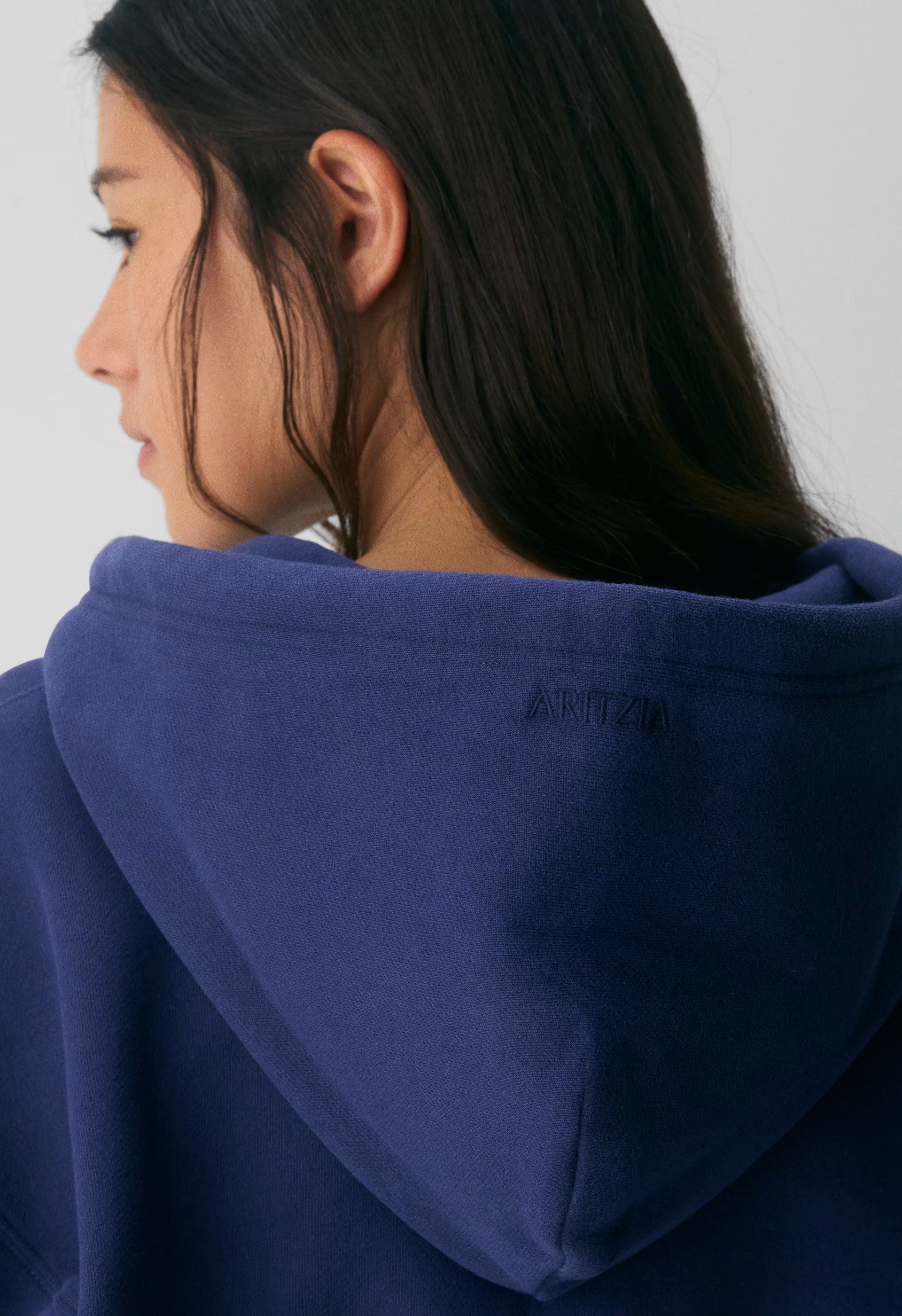 Cozy Sweatfleece Boyfriend Boxy Zip Hoodie - HARBOUR NAVY