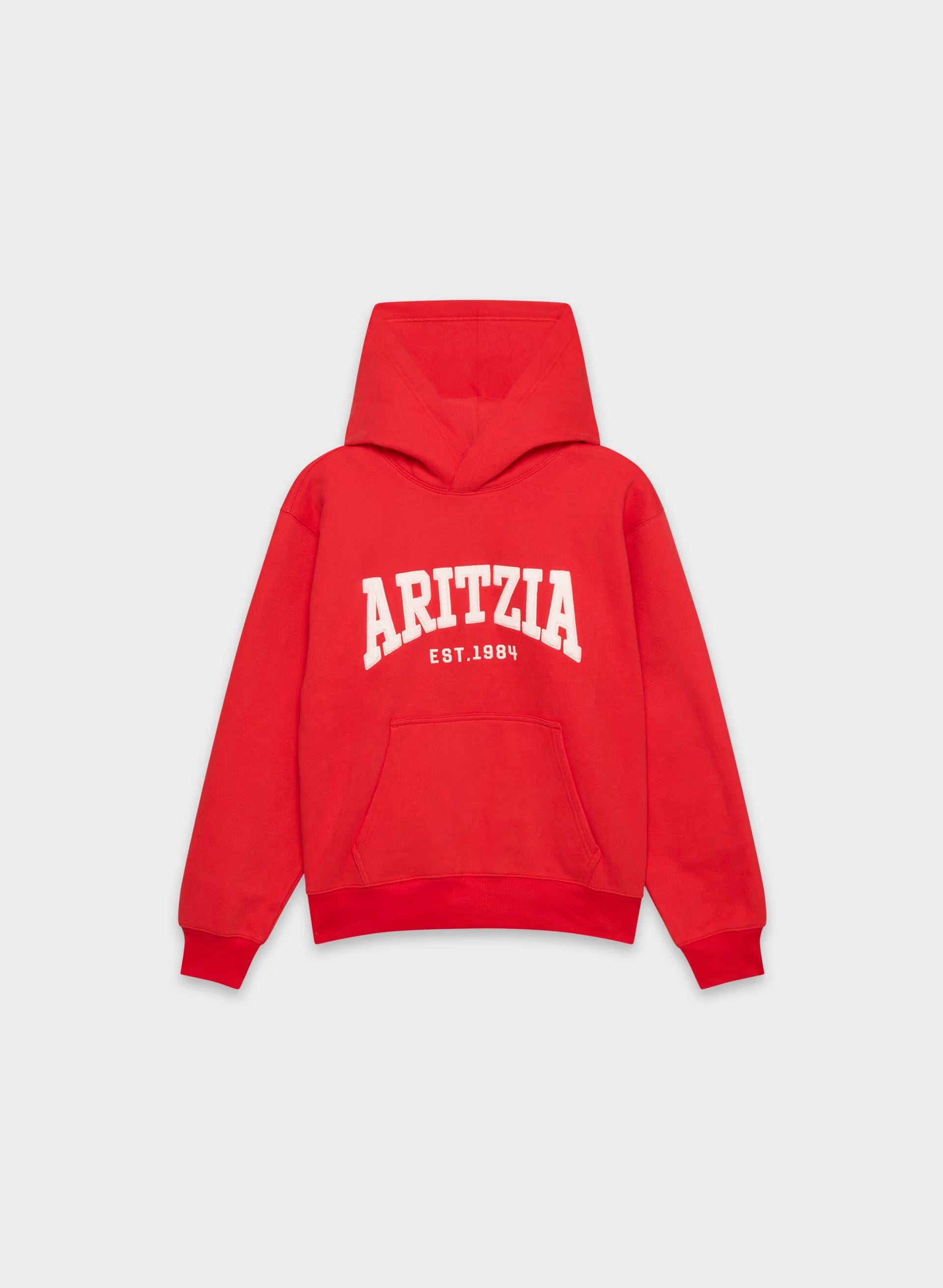 Cozy Sweatfleece Perfect Hoodie - CHERRYBOMB RED/LT BCH
