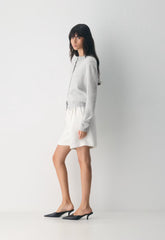 Bare Cashmere Noteworthy Cardigan - HEATHER CHROME