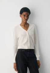 Bare Cashmere Laureate Cardigan - LIGHT BIRCH