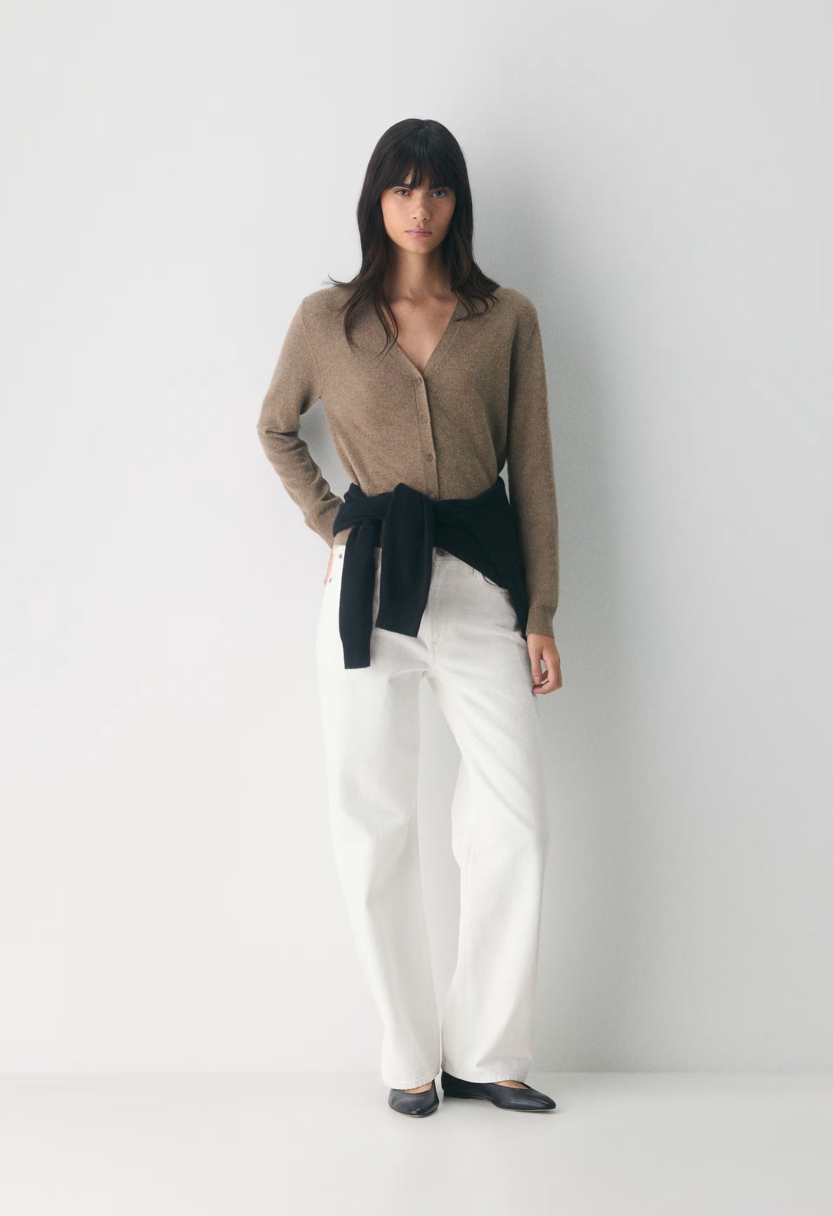 Bare Cashmere Laureate Cardigan - HEATHER FOLIO TAUPE