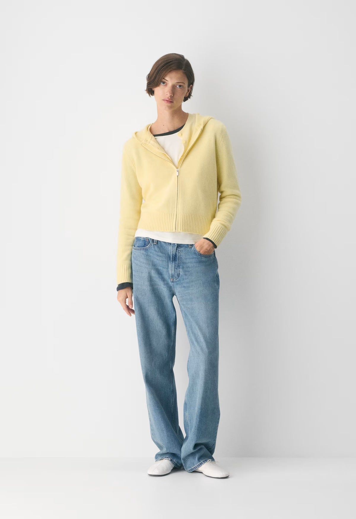 Essential Cashmere Idyllic Zip Hoodie - LEMONADE