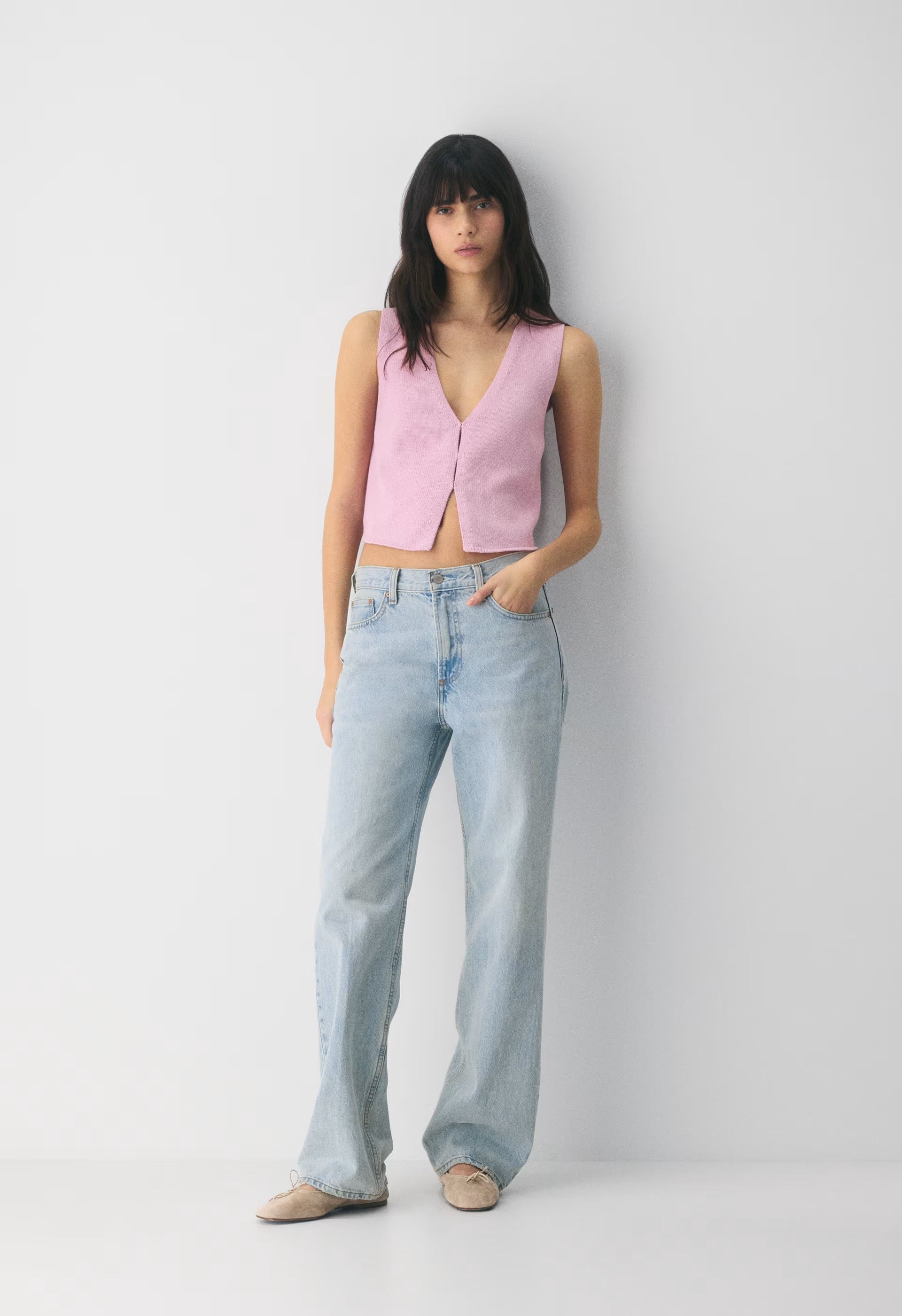 Cotton Charm™ Basque Sweater Vest - SWEET PEA PURPLE