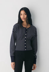 Golightly Cardigan - Wonder Yarn - ADMIRAL/ LIGHT BIRCH