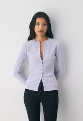 Shelly Cardigan - Wonder Yarn - WILDFLOWER LILAC