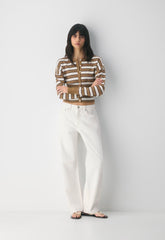 Golightly Cardigan - Wonder Yarn - DESERT SAND/LGHT BRCH