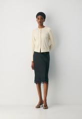 Noteworthy Cardigan - WHITE SHADOW