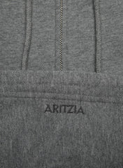 Terry Sweatfleece Boyfriend Boxy Zip Hoodie - HEATHER DARK GREY
