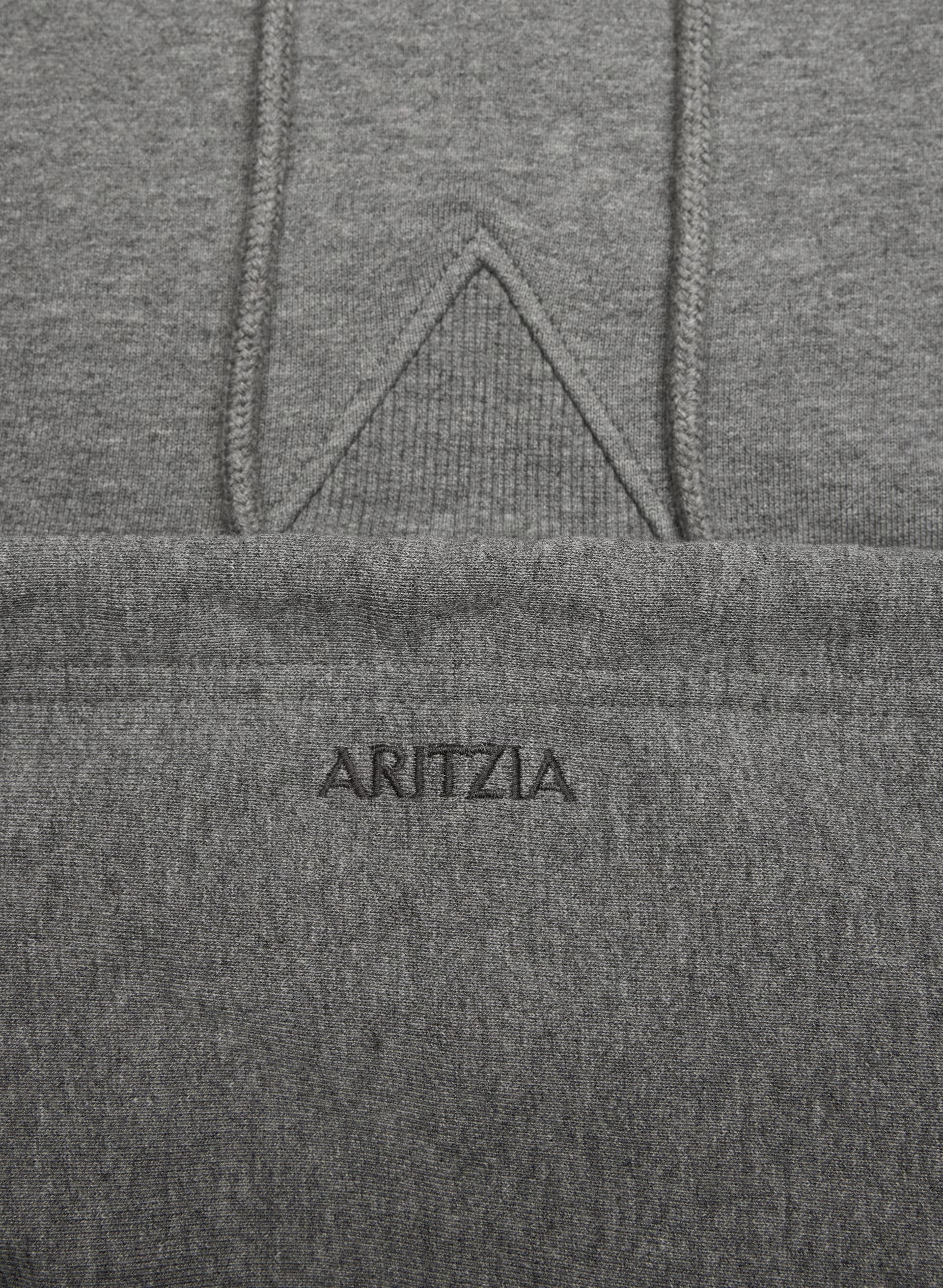 Terry Sweatfleece Mega Hoodie - HEATHER DARK GREY