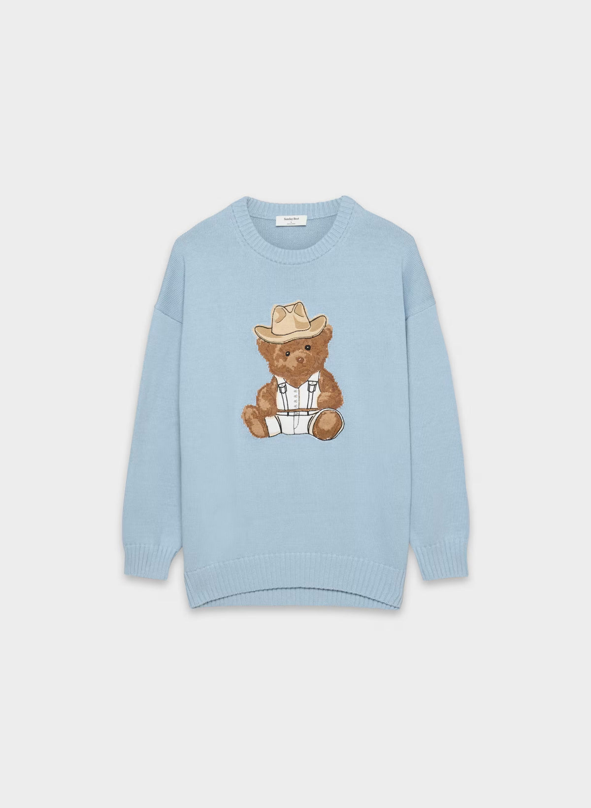 Cotton Charm™ Peggy Icon Sweater - RIPPLE BLUE/BEAR