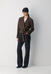 Postage Trench Coat - Sway Crepe - RICH MOCHA BROWN
