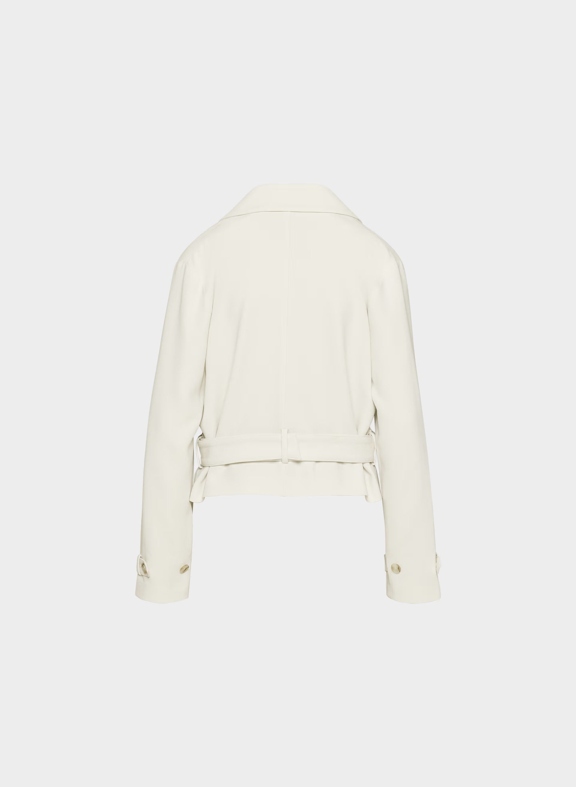 Postage Trench Coat - Sway Crepe - VINTAGE WHITE