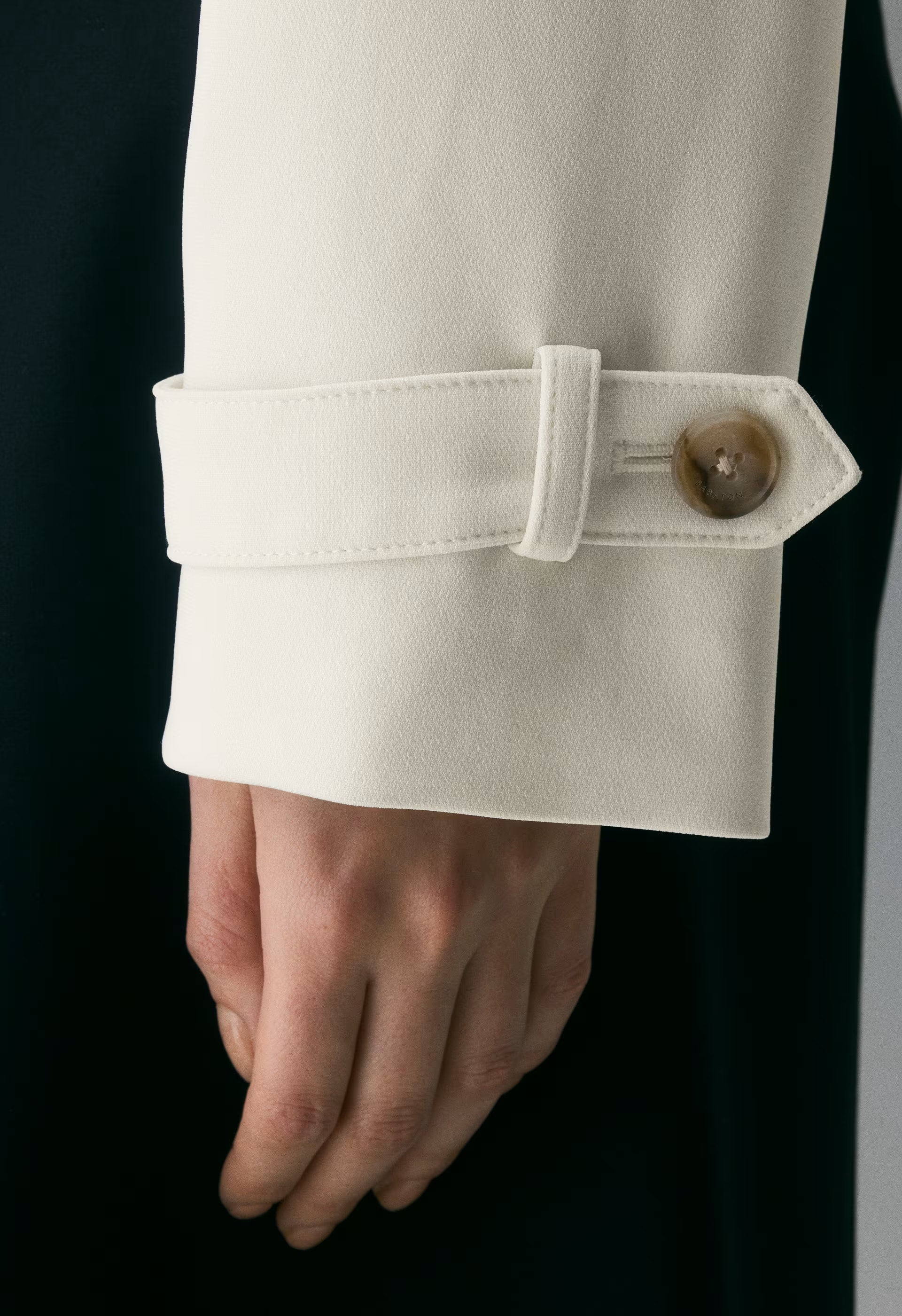 Postage Trench Coat - Sway Crepe - VINTAGE WHITE