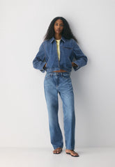 Barkley Lightweight Denim Jacket - VINTAGE DARK BLUE