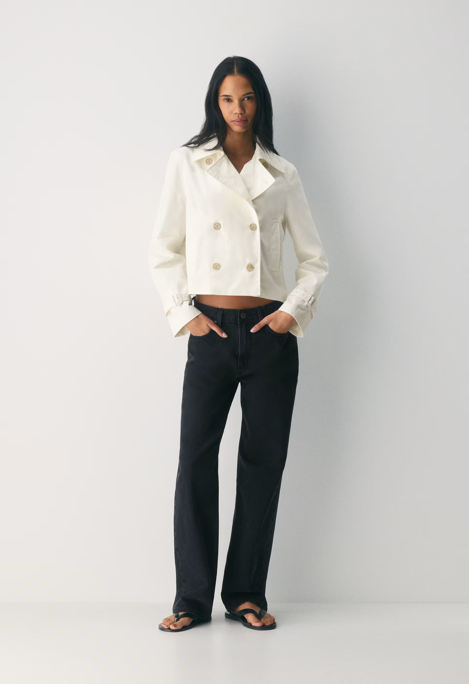 The Esquire Short Trench Coat - City Twill - LIGHT BIRCH