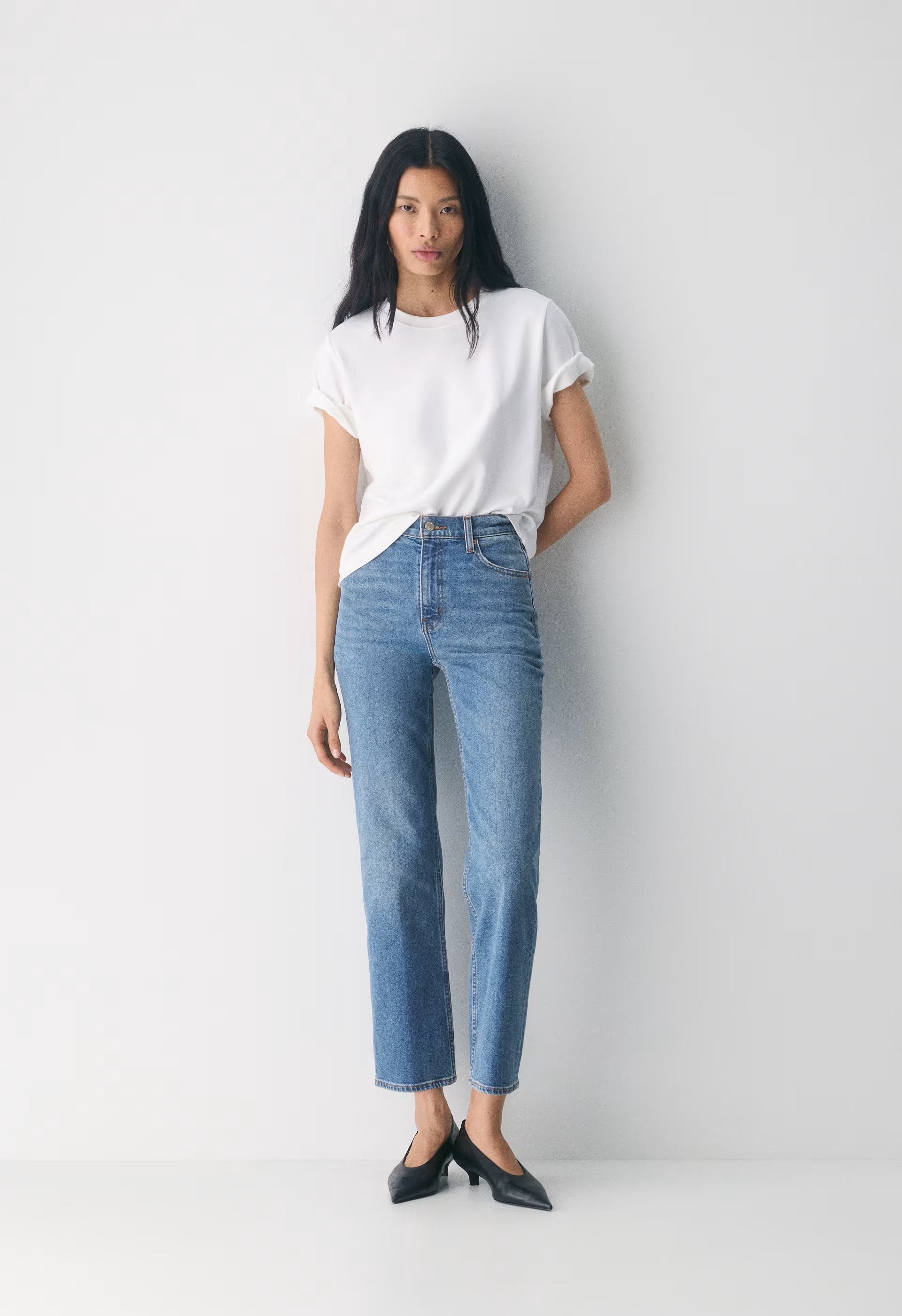 Denim Forum The Arlo Hi-Rise Straight Jean - 5 YRS KISS N TELL BLEU