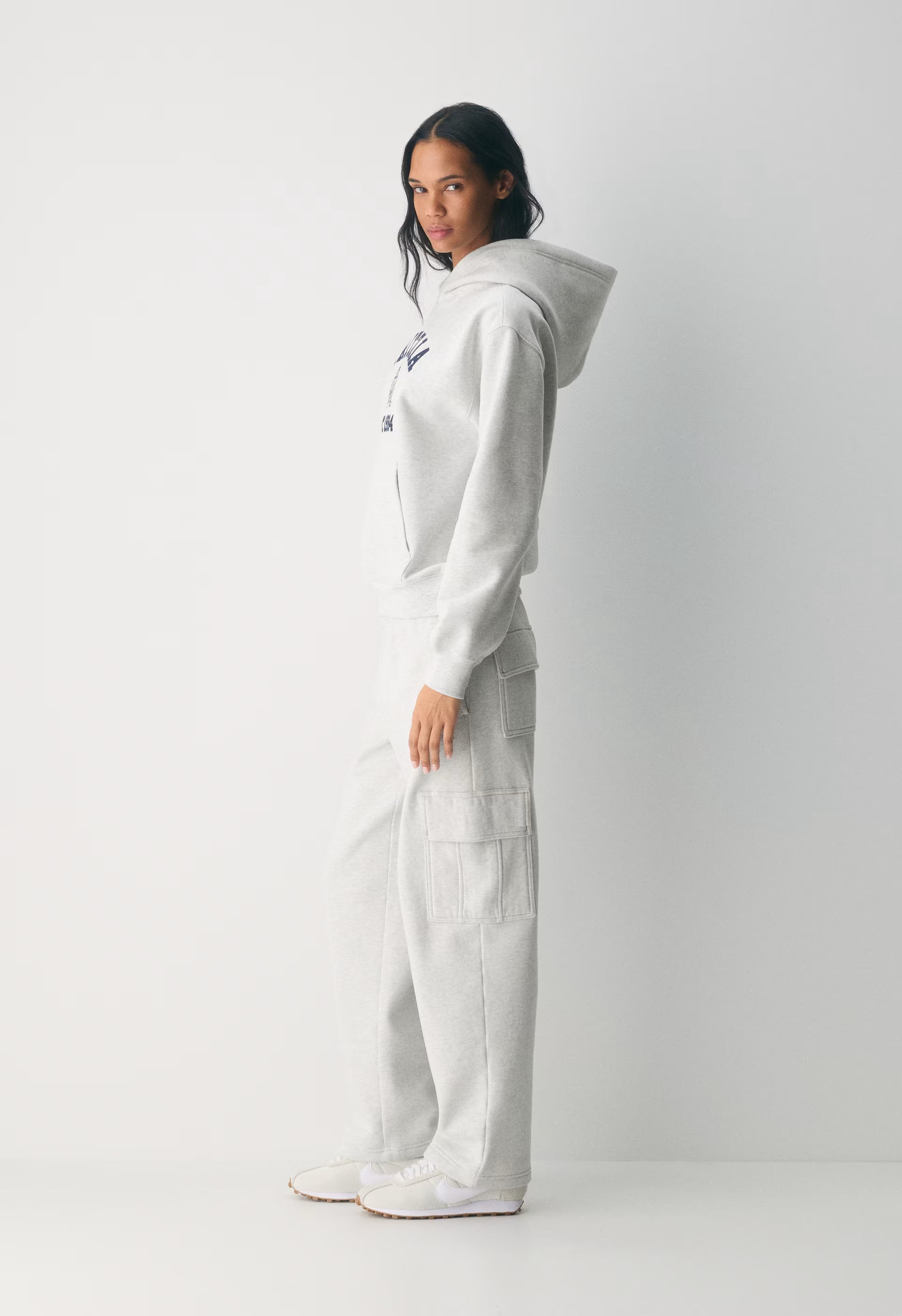Cozy Sweatfleece Mega Cargo™ Sweatpant - HEATHER CLOUD WHITE