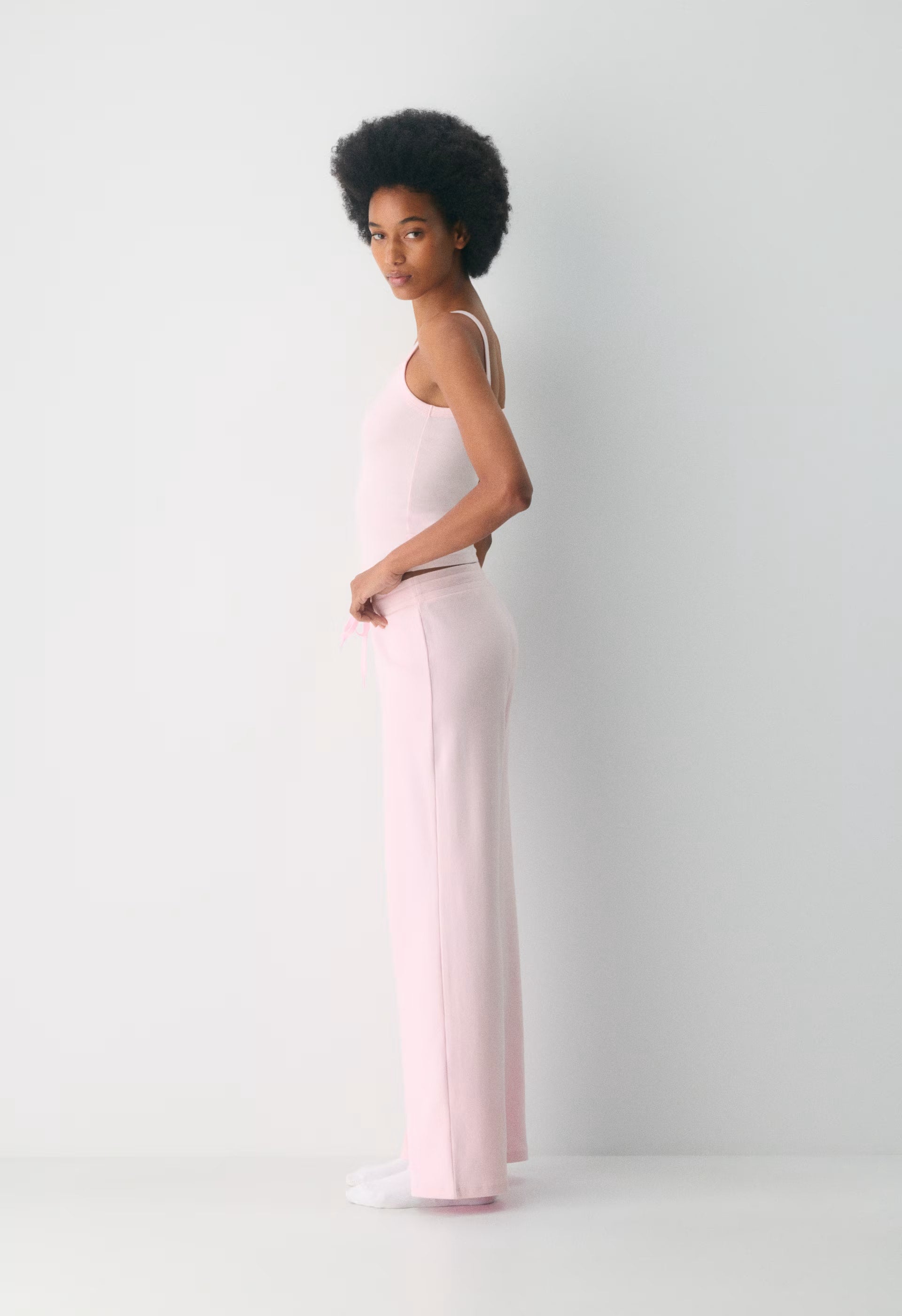 HomeStretch™ Rib Kickback Pant - VILLA PINK