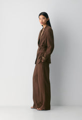 The Effortless Pant™ Lo-Rise - PowerLinen™ - RICH MOCHA BROWN