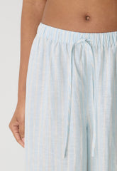 New Globetrot Linen Pant - IDELLA STRP VILLBL/WH