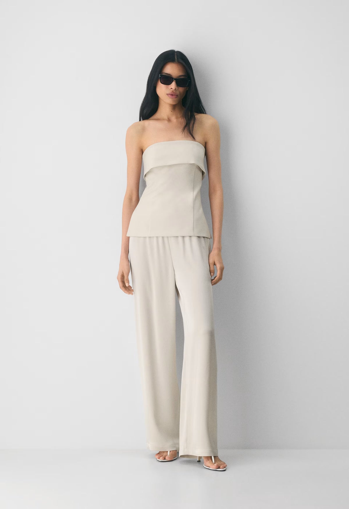 Archer Satin Pant - METROPOLIS BEIGE