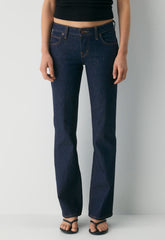 Denim Forum 002 Slim Lo-Rise Bootcut Jean - NO-STRESS DARK BLUE