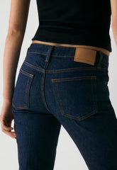 Denim Forum 002 Slim Lo-Rise Bootcut Jean - NO-STRESS DARK BLUE