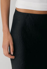 Slip Satin Maxi Skirt - BLACK