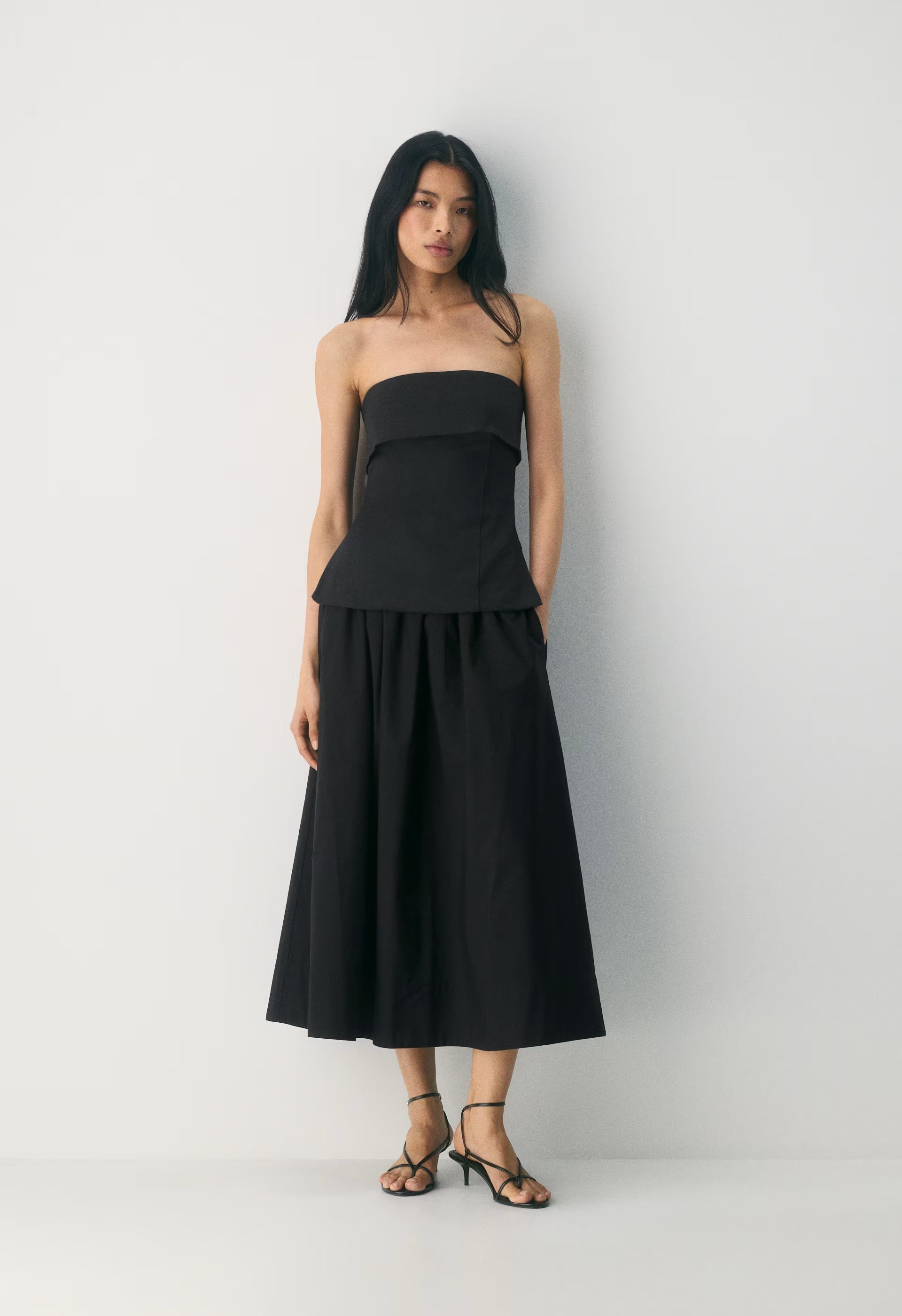 Luminary Poplin Skirt - BLACK