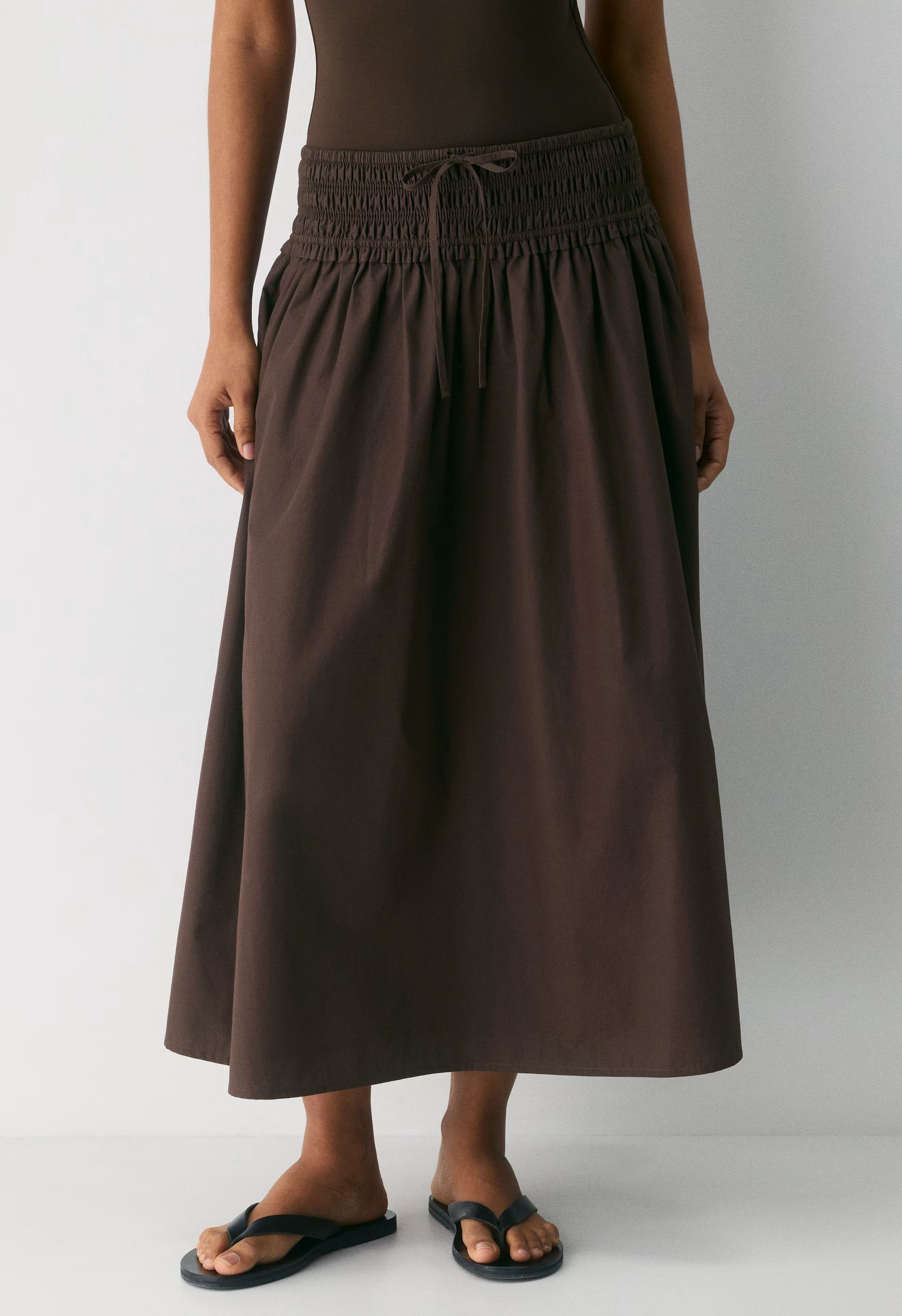 Vetiver Poplin Skirt - TURNER TAUPE
