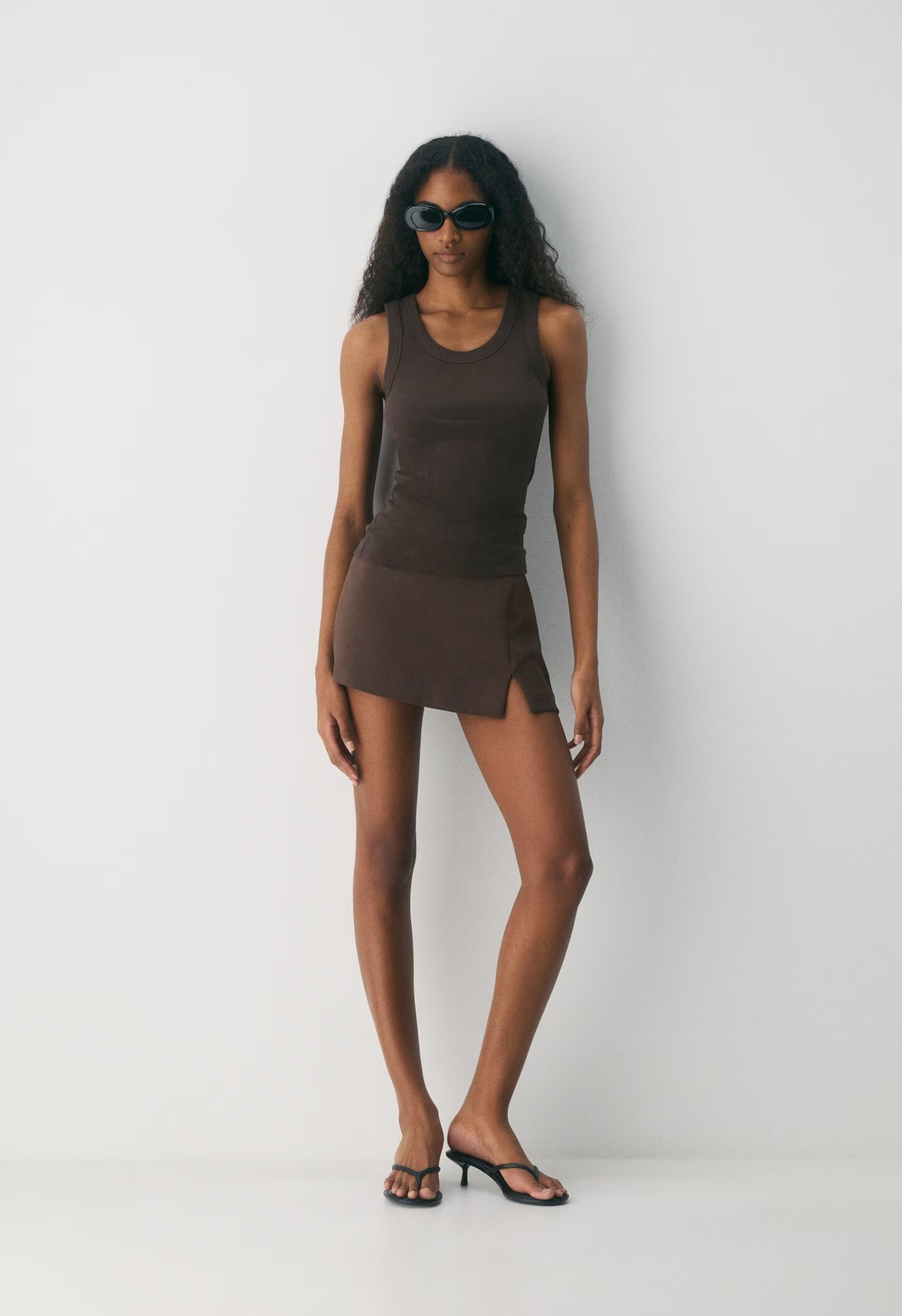 Daphne Skort - Crepette™ - RICH MOCHA BROWN