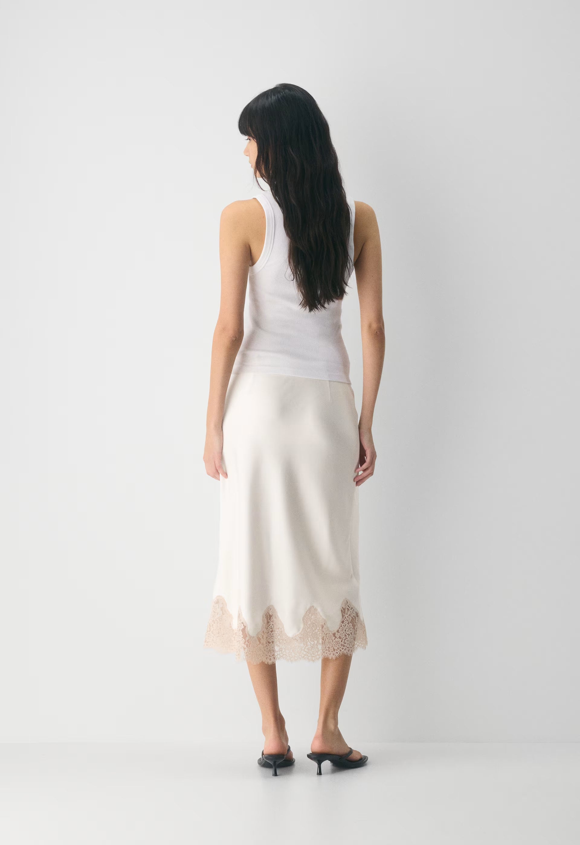 Henrietta Satin Skirt - FLINT GRN/BLCK
