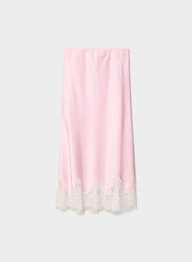 Henrietta Satin Skirt - MLKSHK PNK/LGHT BRCH