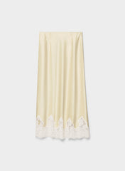 Henrietta Satin Skirt - SS CREAM/LIGHT BIRCH
